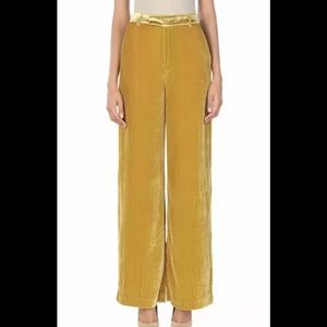 Yellow velvet pants